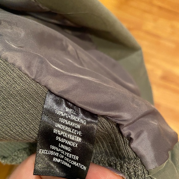 Plus Size Green Bombers Jacket - Picture 3 of 6